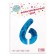 Foil ball 32 ", number 6, individual packaging, blue color