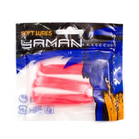Vibro-tail Yaman Pro Betta, 5.1 cm, color #27-Red White, packaging 8 pcs.-2