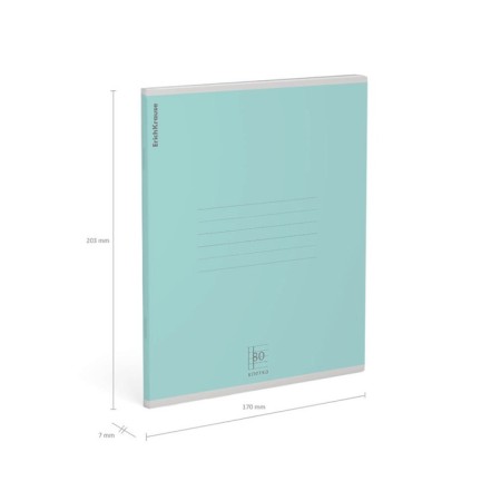 A notebook of 80 sheets in the Erichkrause "Nature Colors" cage, cover coated cardboard, offset block, mix-7