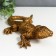 Souvenir Polystone "Golden Lizard with Geometric Patterns" 5.5x15.5x22 cm