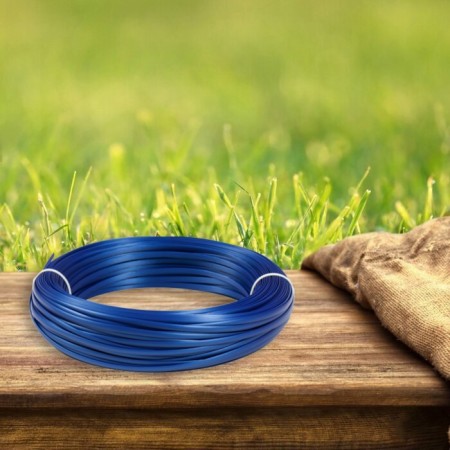 Artificial rattan 6 mm 100 m wave (blue metallic)