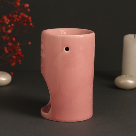 Aroma lace ceramics "only with love" pale pink 7.2x7.2x11.6 cm-4