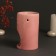 Aroma lace ceramics "only with love" pale pink 7.2x7.2x11.6 cm