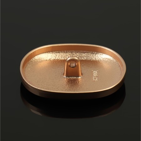Metal button on the leg, decorative, 30 × 36 mm, gold color-1