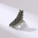 Ring "Liszt" Paporotnik mini, color black silver, dimensionless
