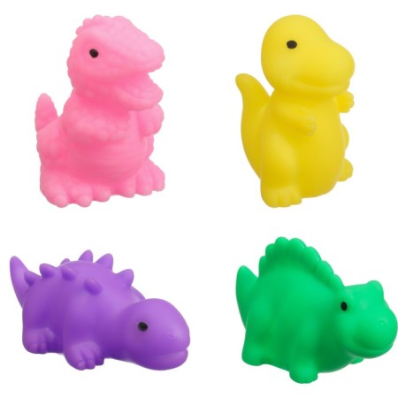 A set of rubber toys for the bath "Dinosaurs", 4 pcs, crush me
