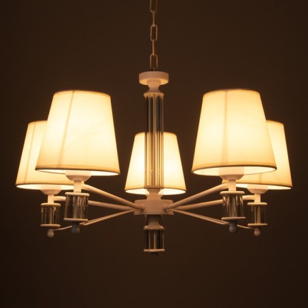 Chandelier 1091/5wt 40W E27 white 60x60x38-78 cm Bayerlux-3