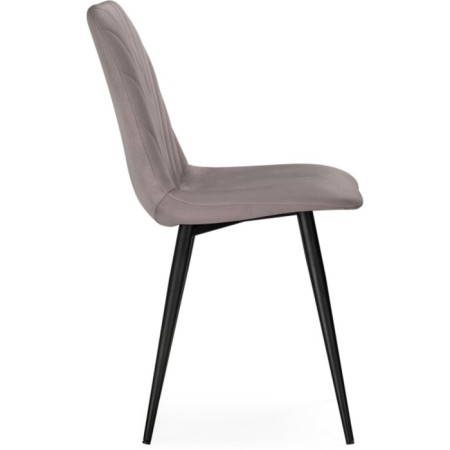 STULL OF A METALLARCASA RALF Metal/Velor, Black/Latte 44x53x83 cm-2