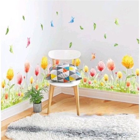 Interior plastic sticker "Watercolor flowers" 50x70 cm