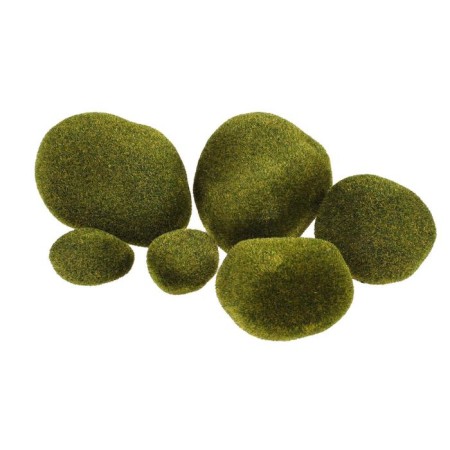 Moss Artificial "Stones", set of 6 pcs., Greengo-9