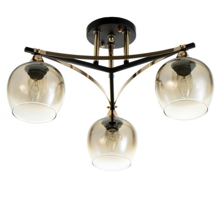 Svetogor chandelier "Level" 3x60W E27 black