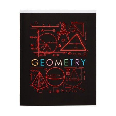 Subject notebook Calligrata "Superneeon", 48 sheets in a geometry cell, with reference material, cover coated cardboard, offset unit-4