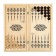 Backgammon "pattern" 50 x 50 cm, with a field for playing checkers