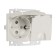 The socket w1172213 Double moisture protection, with grounding, with protective lids and curtains, mother -of -pearl