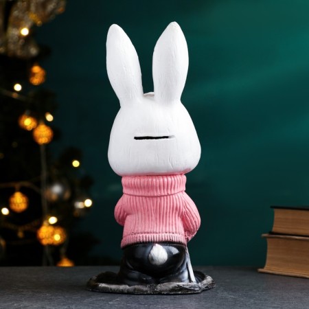 New Year's piggy bank "Hare Skier" Bely, 27cm-2