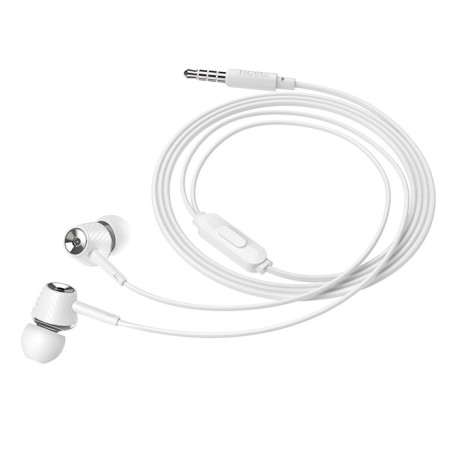 Hoco M70 headphones, wired, vacuum, microphone, jack 3.5 mm, 1.2 m, white-3
