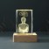 Souvenir glass backlight "rectangle. Thoughtrs" stand wood, USB 7x7x10