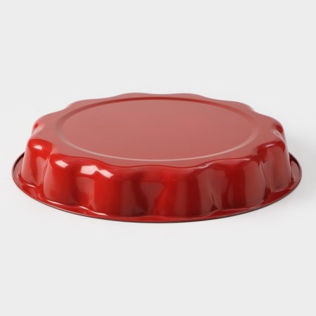 Baking a baking center "Renard. Wavy circle ", 29 × 4 cm, anti -stick coating, red color-3
