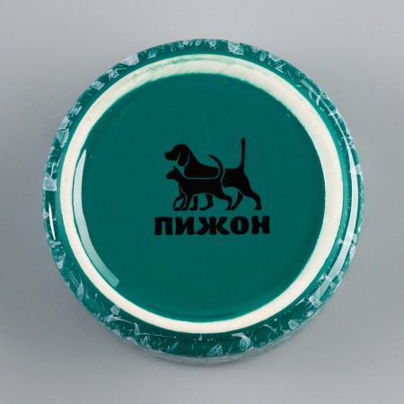Ceramic bowl for rodents "spray" 100 ml 8.5 x 3 cm green-3