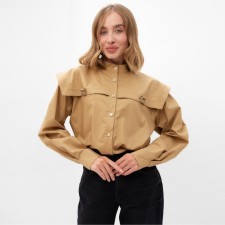 Блузка женская MINAKU: Casual Collection цвет бежевый, р-р 48