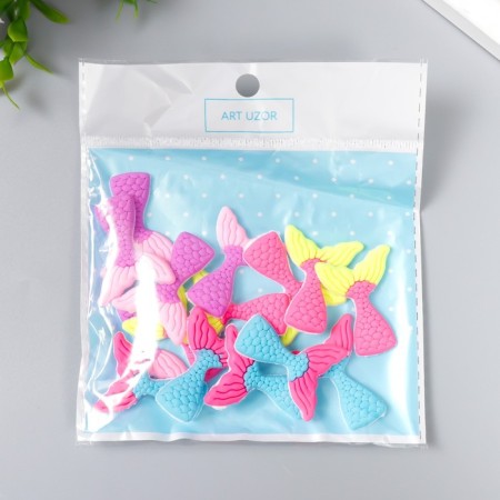 Decor for creativity rubber "Tail of the mermaid" set 15 pcs MIX 3.5x2.7 cm-4