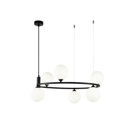 Suspension lamp Maytoni Mod013PL-06B, 6xG9, 25W, 58x58x184 cm, black color black-1