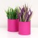 Set of round boxes 2B1, "fuchsia", without a cover, 10 x 10 x 10.5 cm