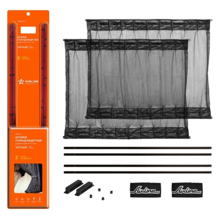 Sunsmanship curtains Airline Asps-S-11, sliding, s, 70x37-42cm, black