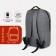 Youth backpack from lightning textiles, 2 pockets, gray color