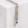 Bracelet with rhinestones "shine" 2 rows, white color in silver, 18 cm