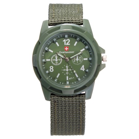 Men's watch, d-3.5 cm, khaki-1