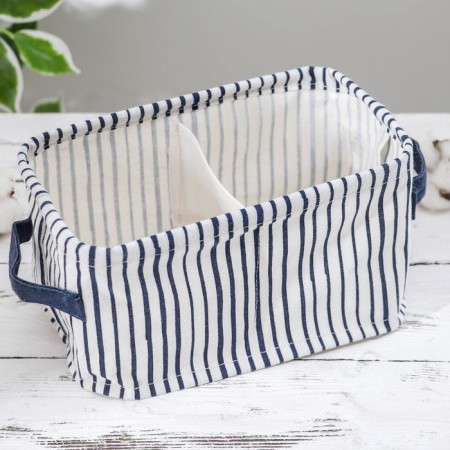 Storage basket with handles "Street", 2 cells, 22 × 13 cm, blue color-1