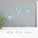 Glass candlestick set 3 pcs "Transparency of thoughts" height 26cm-2pcs., 20 cm- 1 pc. blue