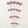 Set for decoration "beads", set 20 pcs, pink color