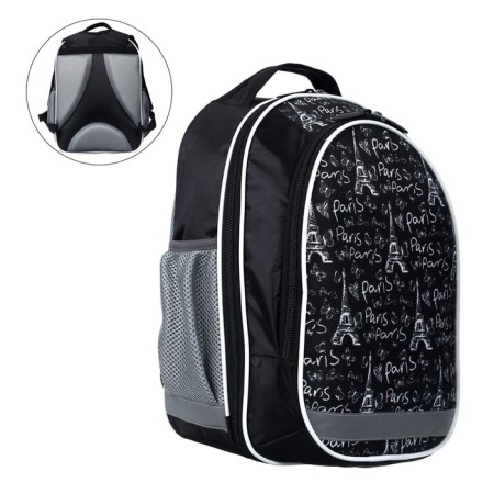 School backpack, 37 x 27 x 16 cm, ergonomic back, calligrata b "Paris"-10