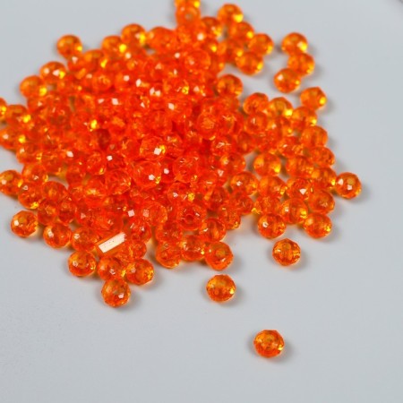 Beads for creativity plastic "Crystal with faces of orange" set of 20 grams 0.4x0.6x0.6 cm