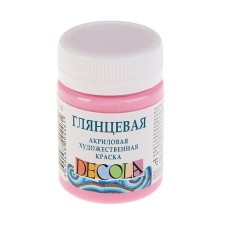 Acrylic glossy paint 50 ml, ZHK Decola, Pink, 2928322