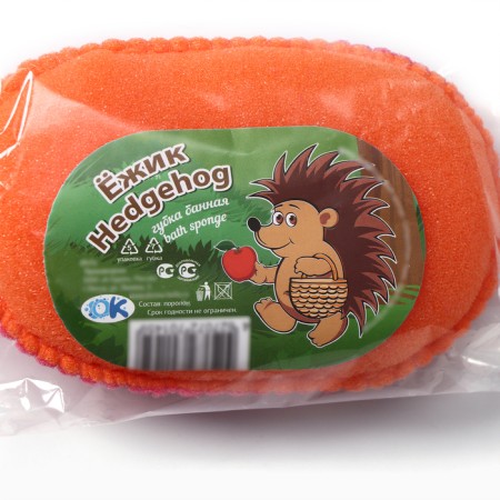 Body sponge "Hedgehog", 15 × 9.5 × 3.5 cm, mix-4