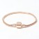 The basis for the bracelet is "bead", the color is pink gold, 17 cm