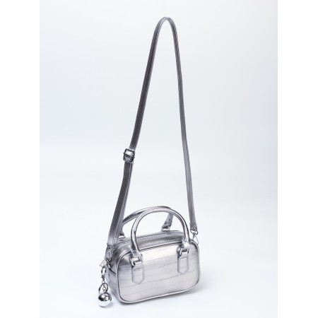 Women's bag, 20*9*12, lightning departure, belt lengths, silver-1