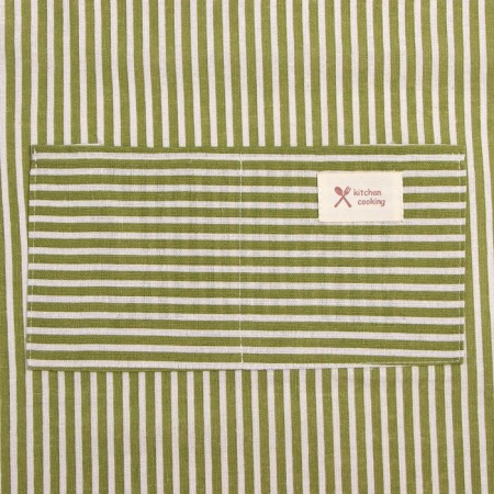 Apron of Dolyana with a pocket, centered green, 70*65 ± 4cm, 100% HL, moward-2
