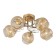 Lamp Ceiling Economy Highlight 12170/5FGD AMB, 5x40W, E27, 22x52x52 cm, gold color