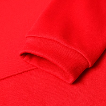 Male sweatshirt is laid, the color is red, size 60-7