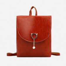 Open-ryukzak-mini from artificial leather on magnet, the color is red