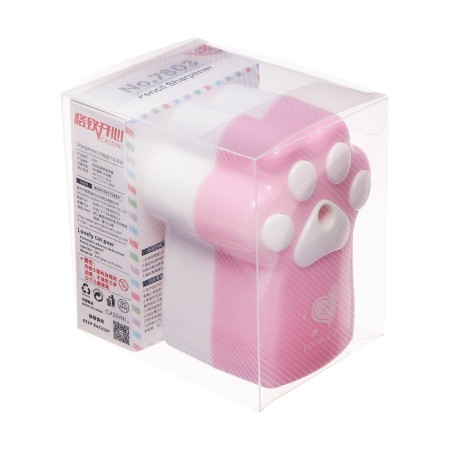 Mechanical sharpener with container, pink paw-8