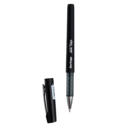 Gel pen Berlingo "Silk Touch", 0.5 mm, black, flu-2