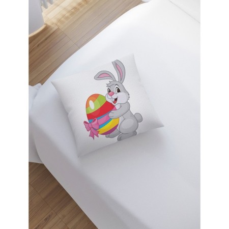 Decorative pillowcase "Easter egg in a ribbon", on a zipper, size 45x45 cm-1