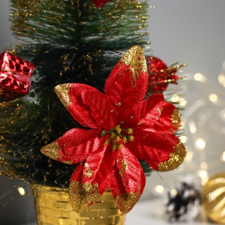 Christmas tree decor "Star, in a pot" Flower gifts, 27 cm-1