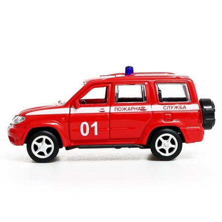 Metal machine "UAZ Patriot. Fire service ", inertia, 1:50-1