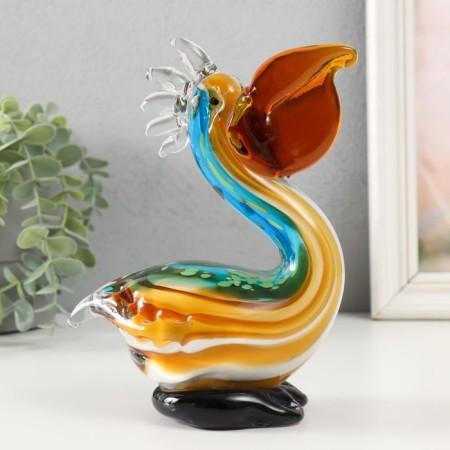 Souvenir Glass "Pelican" under Muranskoy glass mix 8x16x17 cm-3